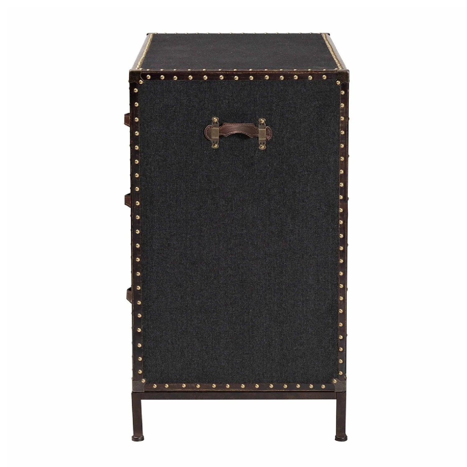 Luxury Modern Canvas Wood 4-Drawer Cabinet European Style for Villa