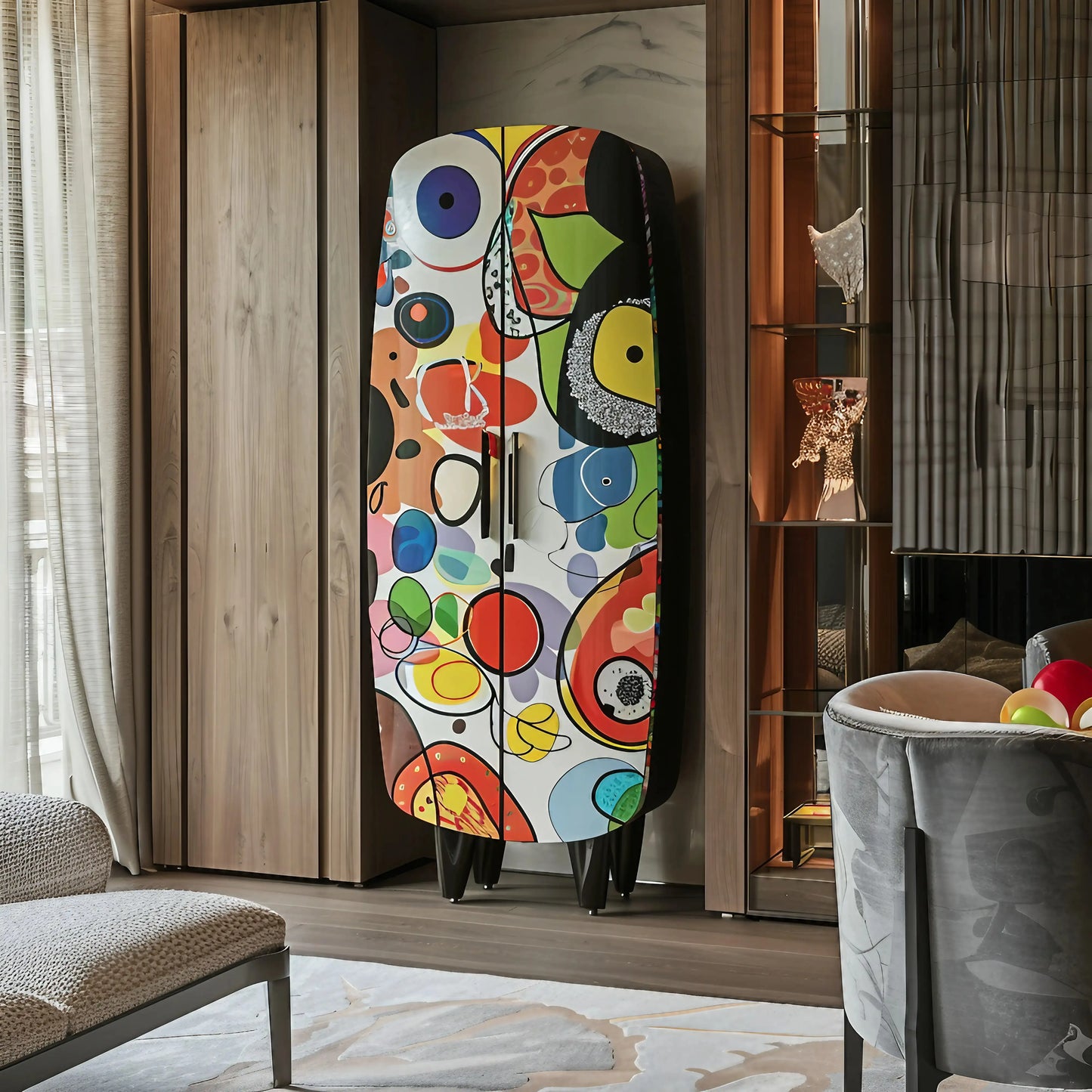 Luxury Modern Carnival Armoire European Style for Villa