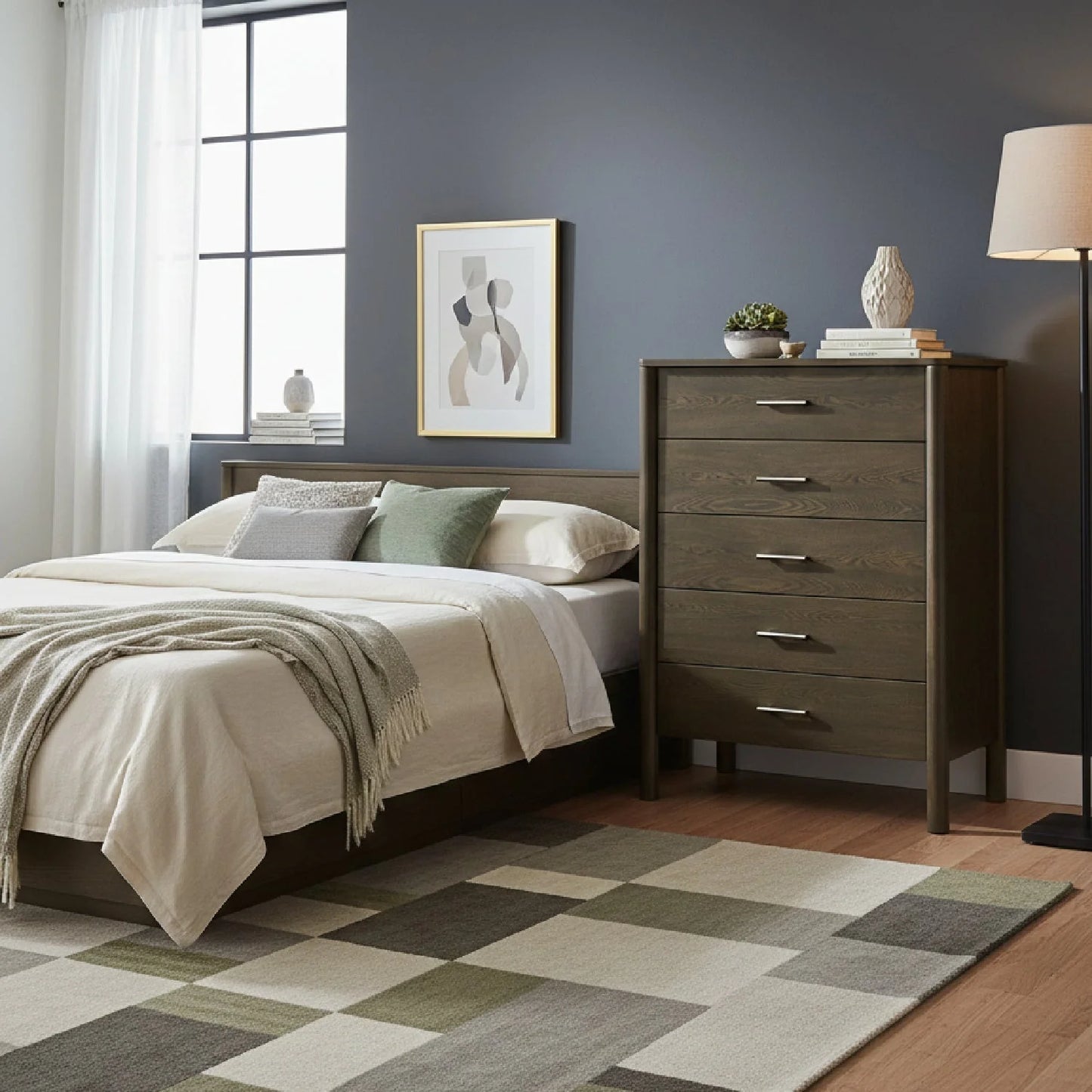 Luxury Modern Carolina 5-Drawer Chest European Style for Villa