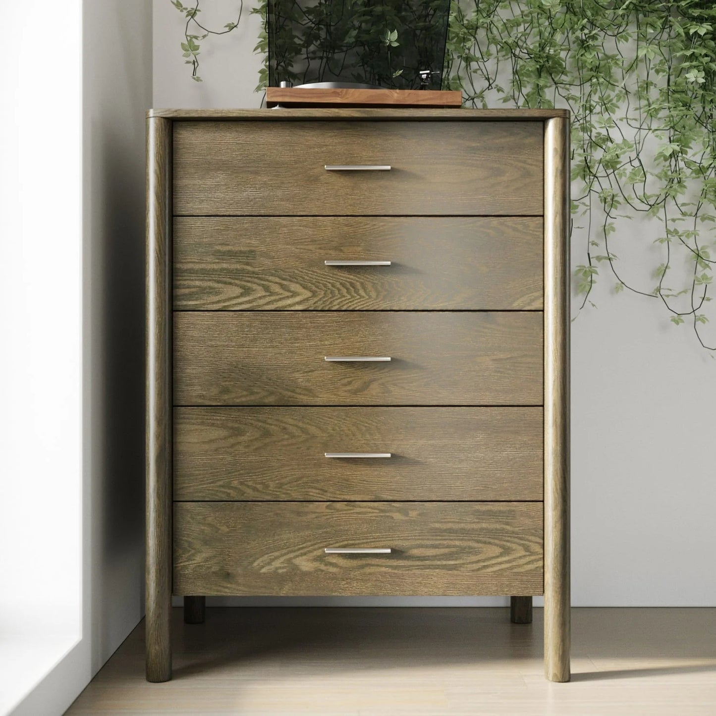 Luxury Modern Carolina 5-Drawer Chest European Style for Villa