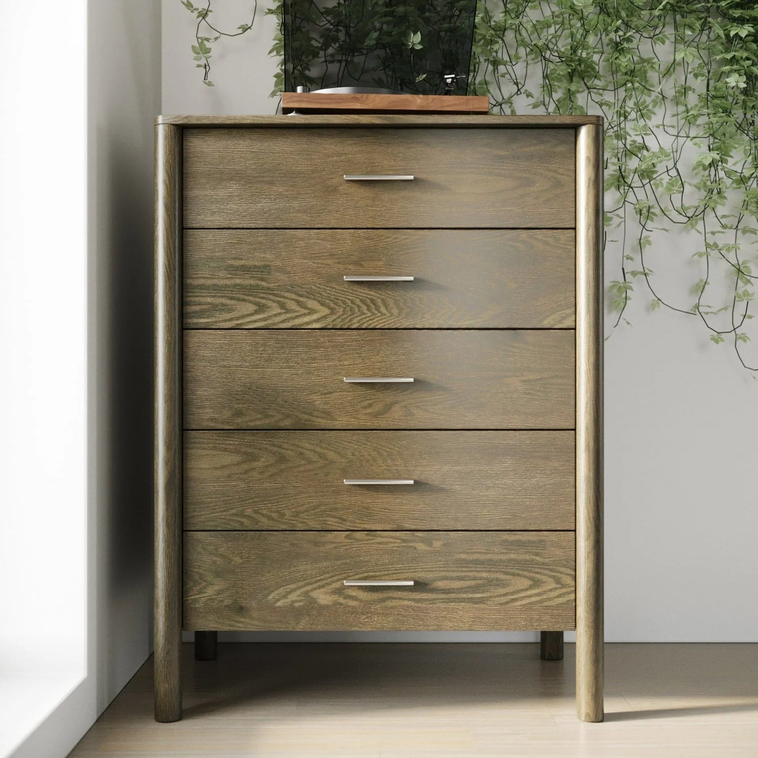 Luxury Modern Carolina 5-Drawer Chest European Style for Villa