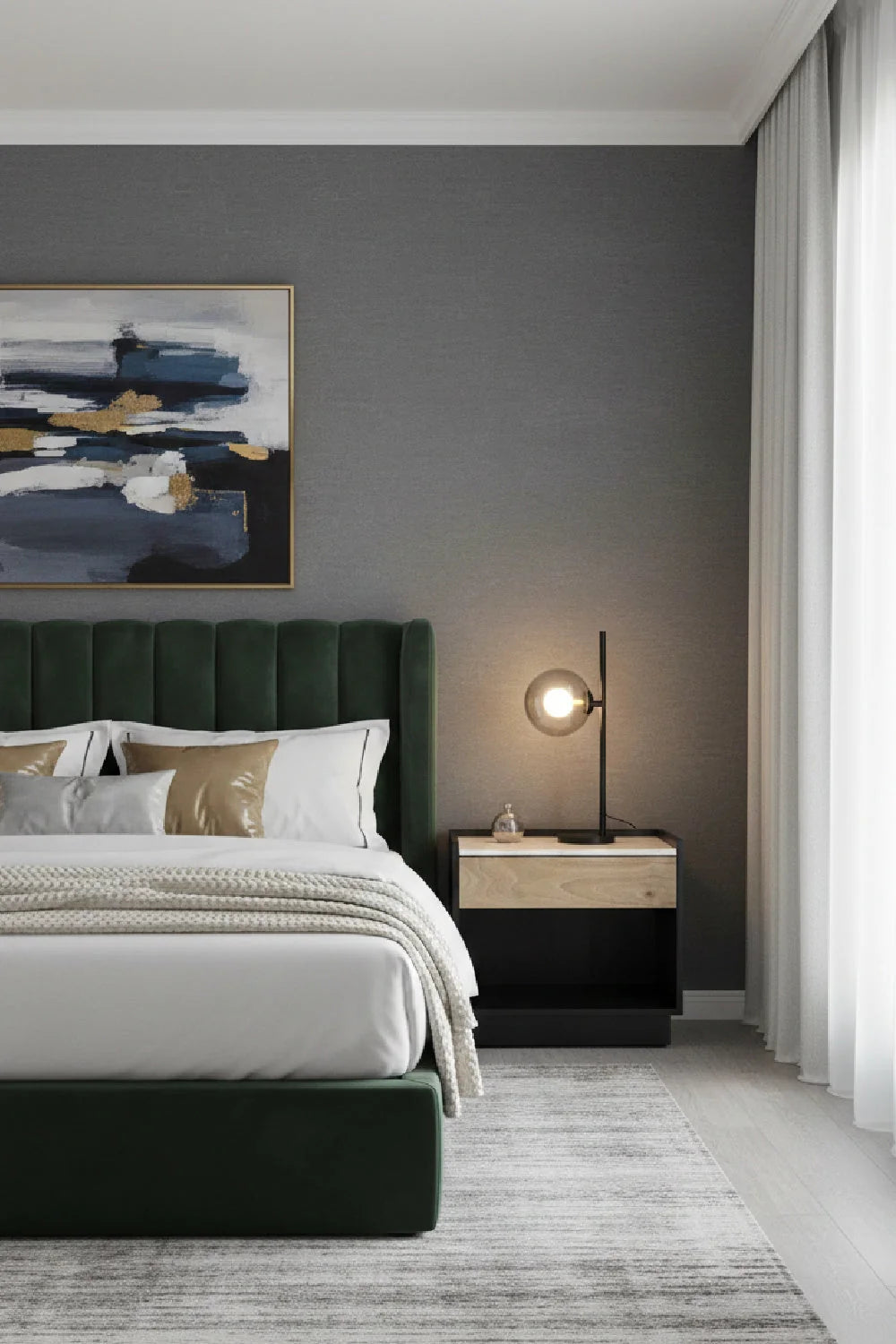 Luxury Modern Carter Nightstand European Style for Villa