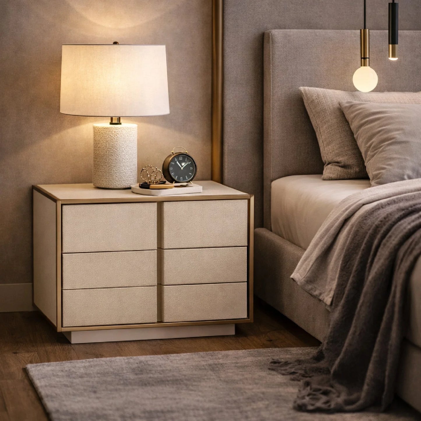 Luxury Modern Cartier Nightstand European Style for Villa