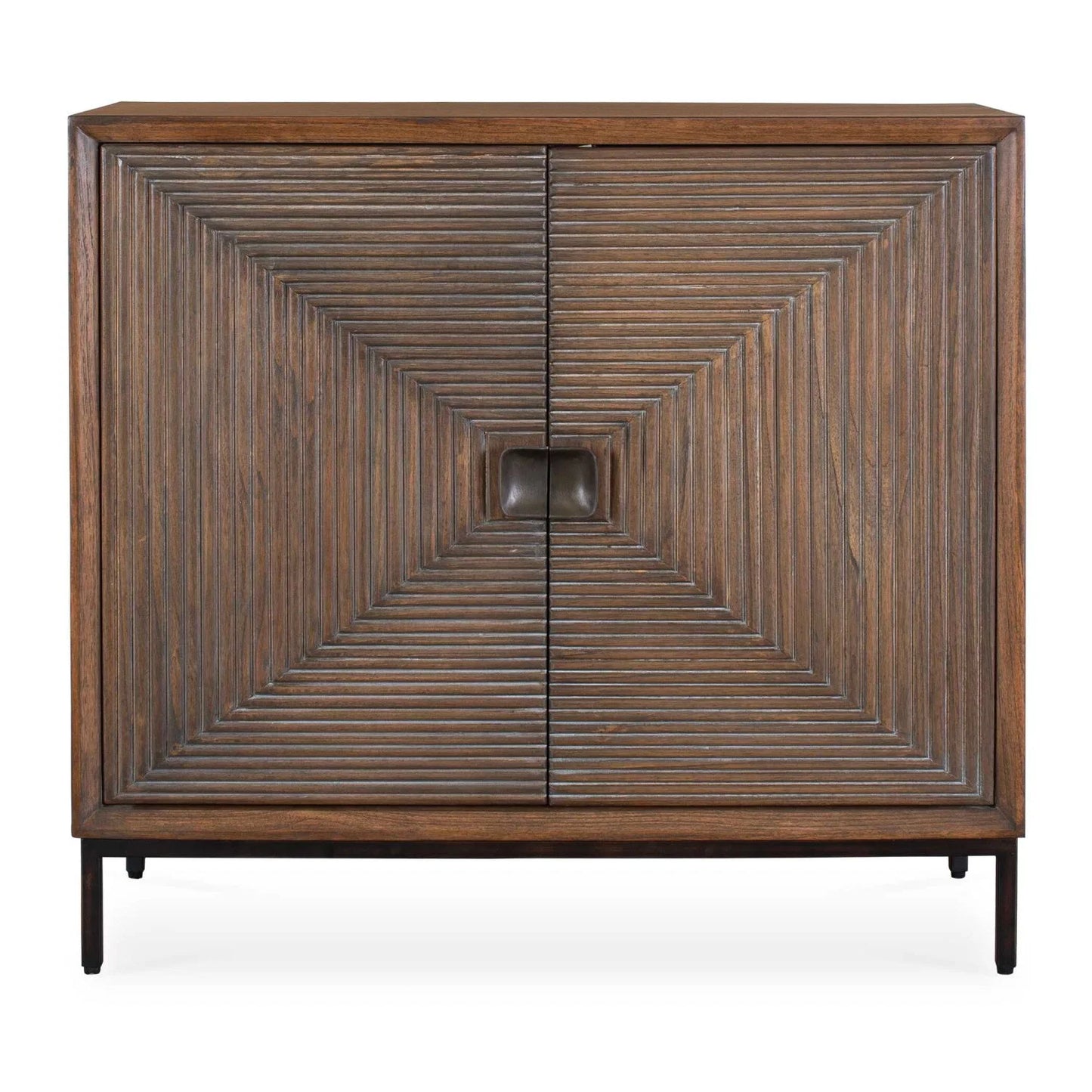 Luxury Modern Carved Mindi Wood 2-Door Cabinet European Style for Villa