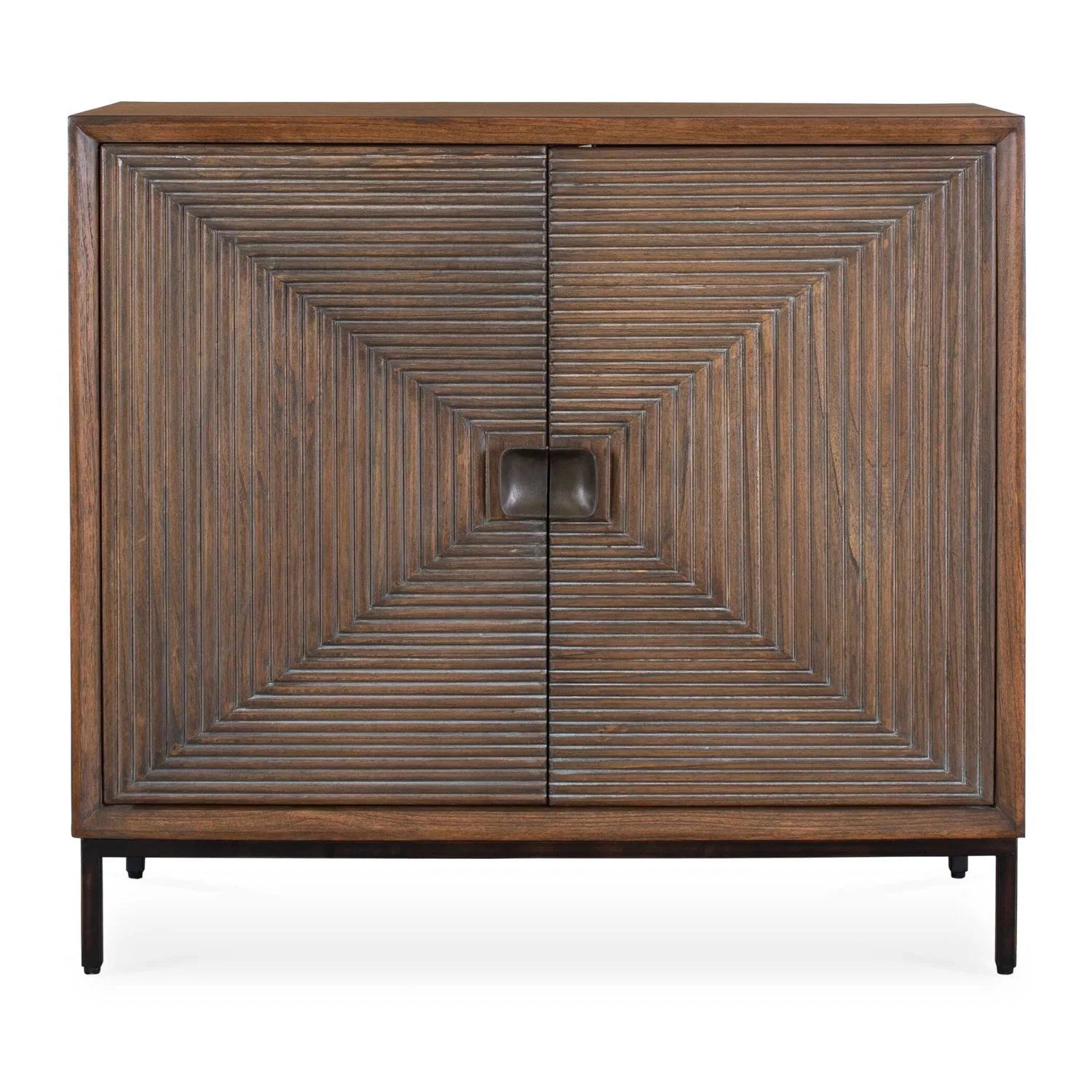 Luxury Modern Carved Mindi Wood 2-Door Cabinet European Style for Villa