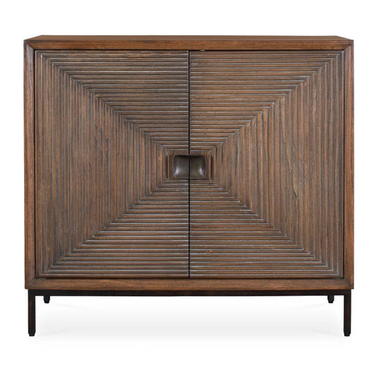 Luxury Modern Carved Mindi Wood 2-Door Cabinet European Style for Villa