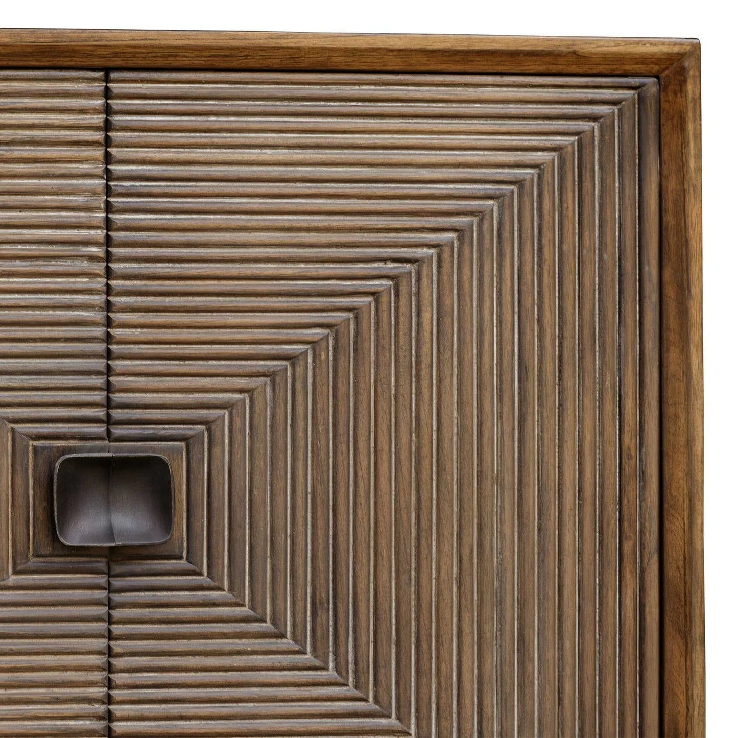 Luxury Modern Carved Mindi Wood 2-Door Cabinet European Style for Villa