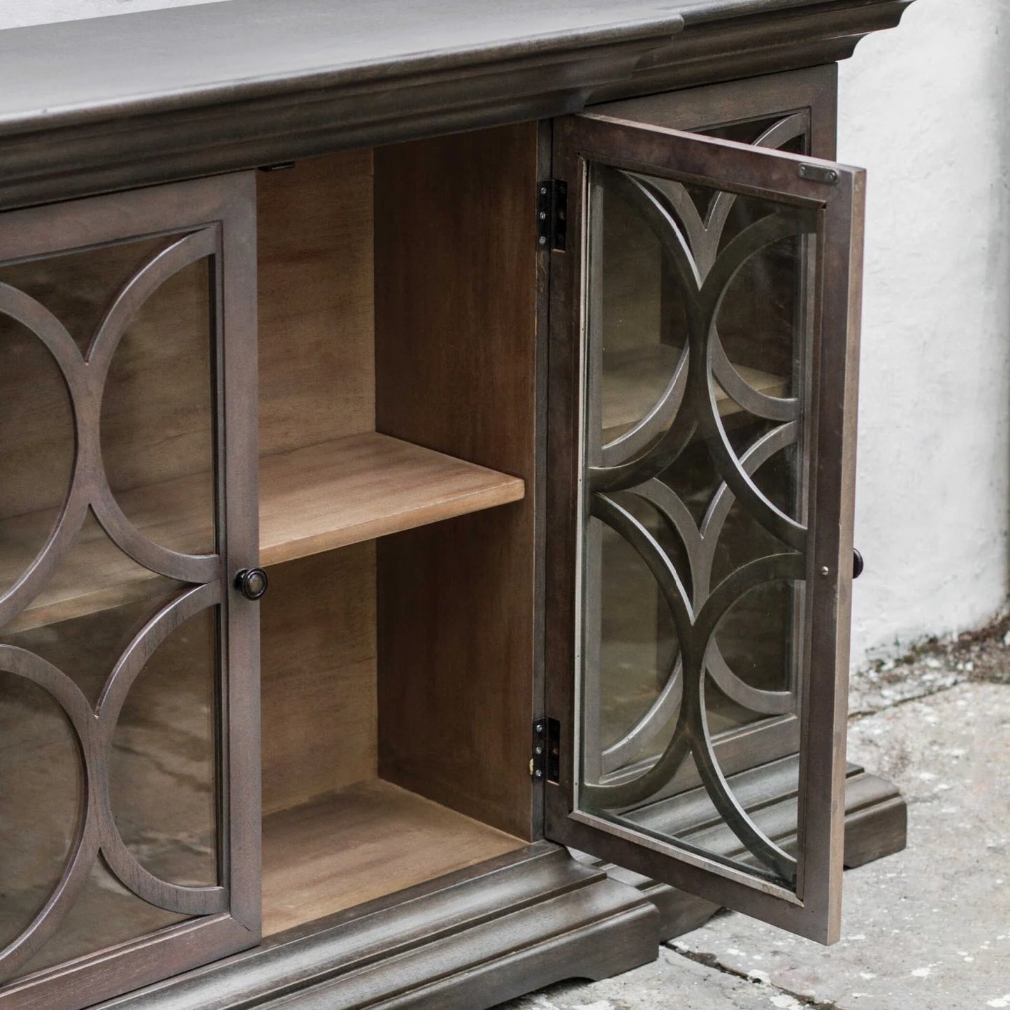 Luxury Modern Carved Wooden Cabinet European Style for Villa