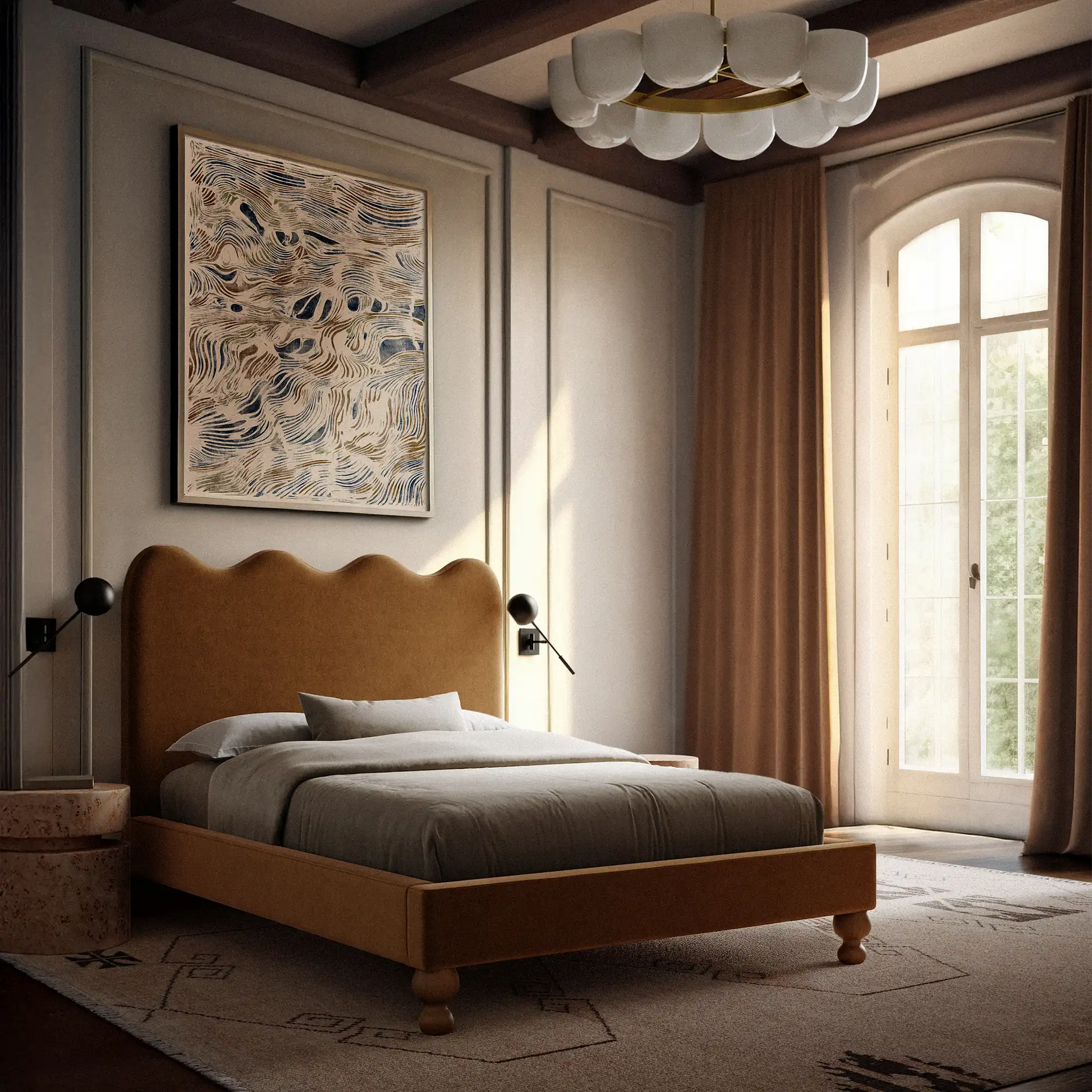 Luxury Modern Celine Bed European Style for Villa