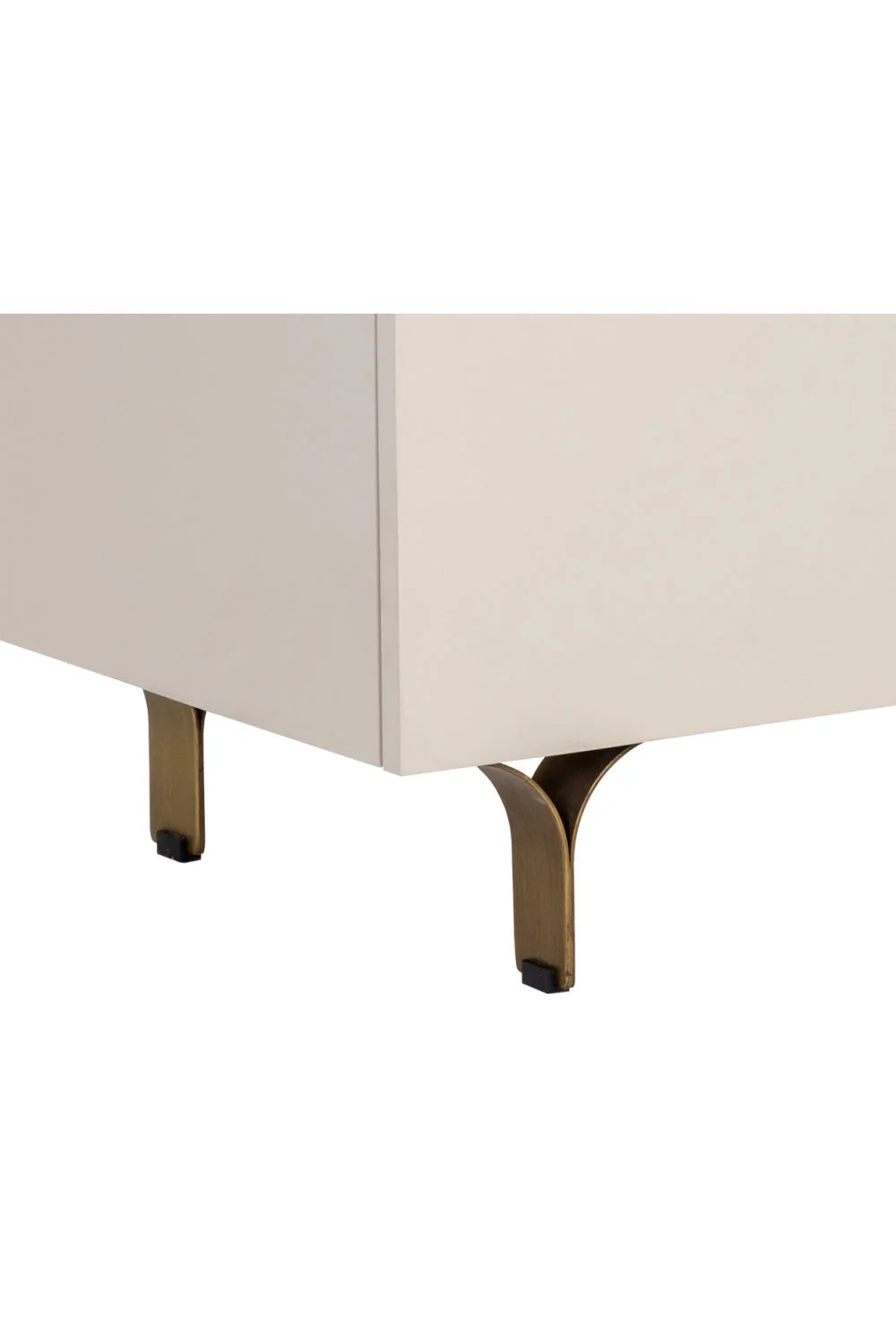Luxury Modern Celine Cream 2-Drawer Nightstand European Style for Villa