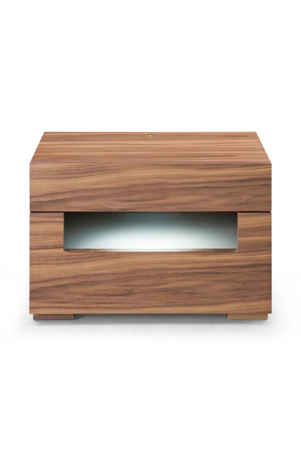 Luxury Modern Ceres Walnut 2-Drawer Nightstand European Style for Villa