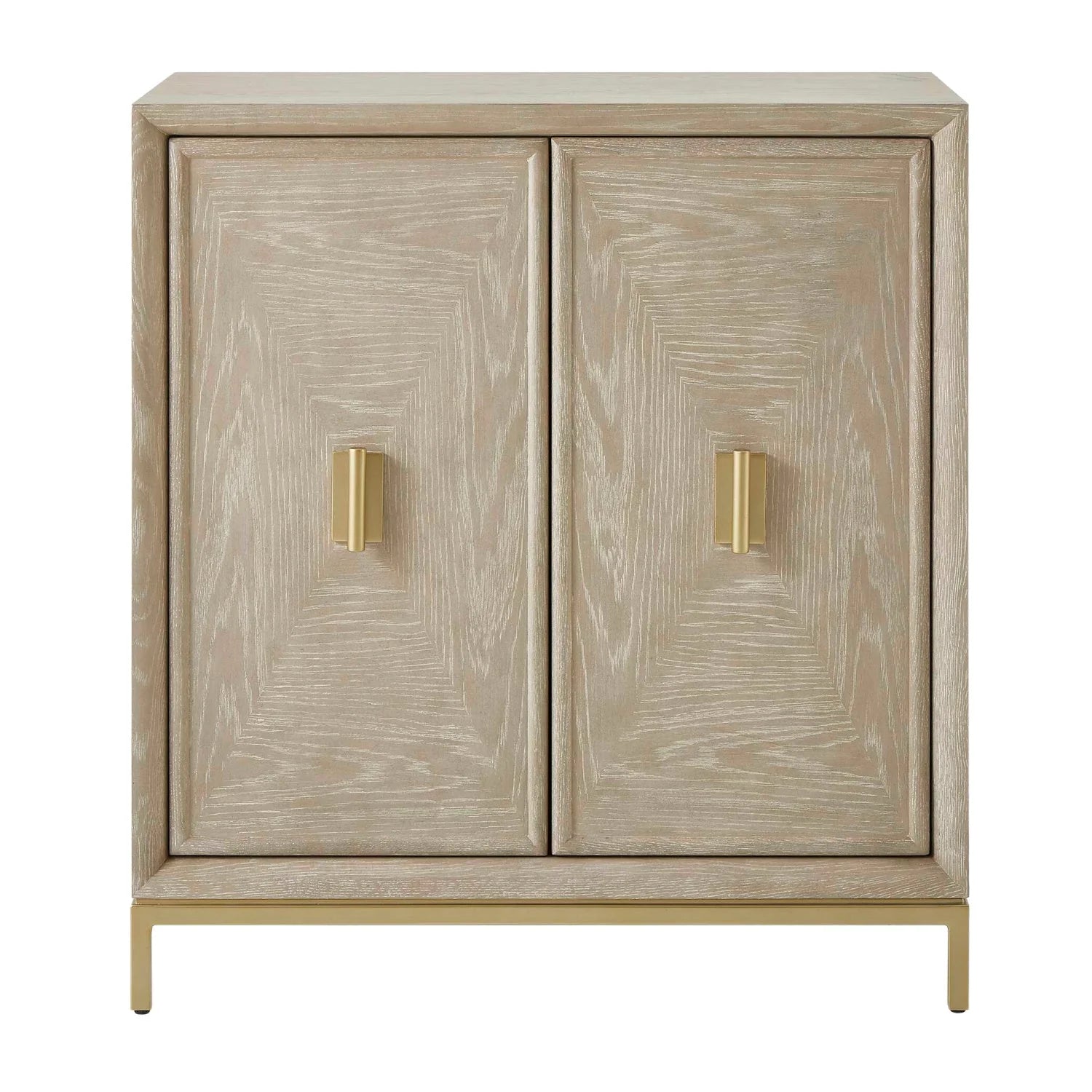 Luxury Modern Cerused Oak 2-Door Cabinet European Style for Villa