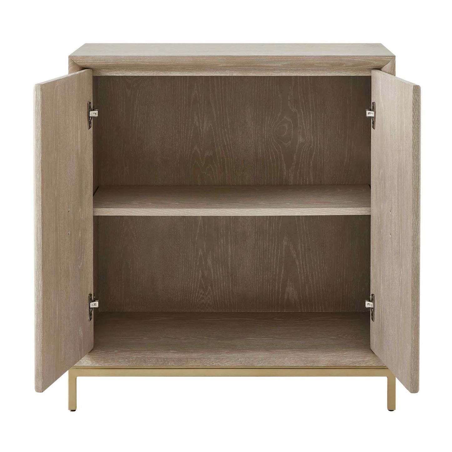 Luxury Modern Cerused Oak 2-Door Cabinet European Style for Villa