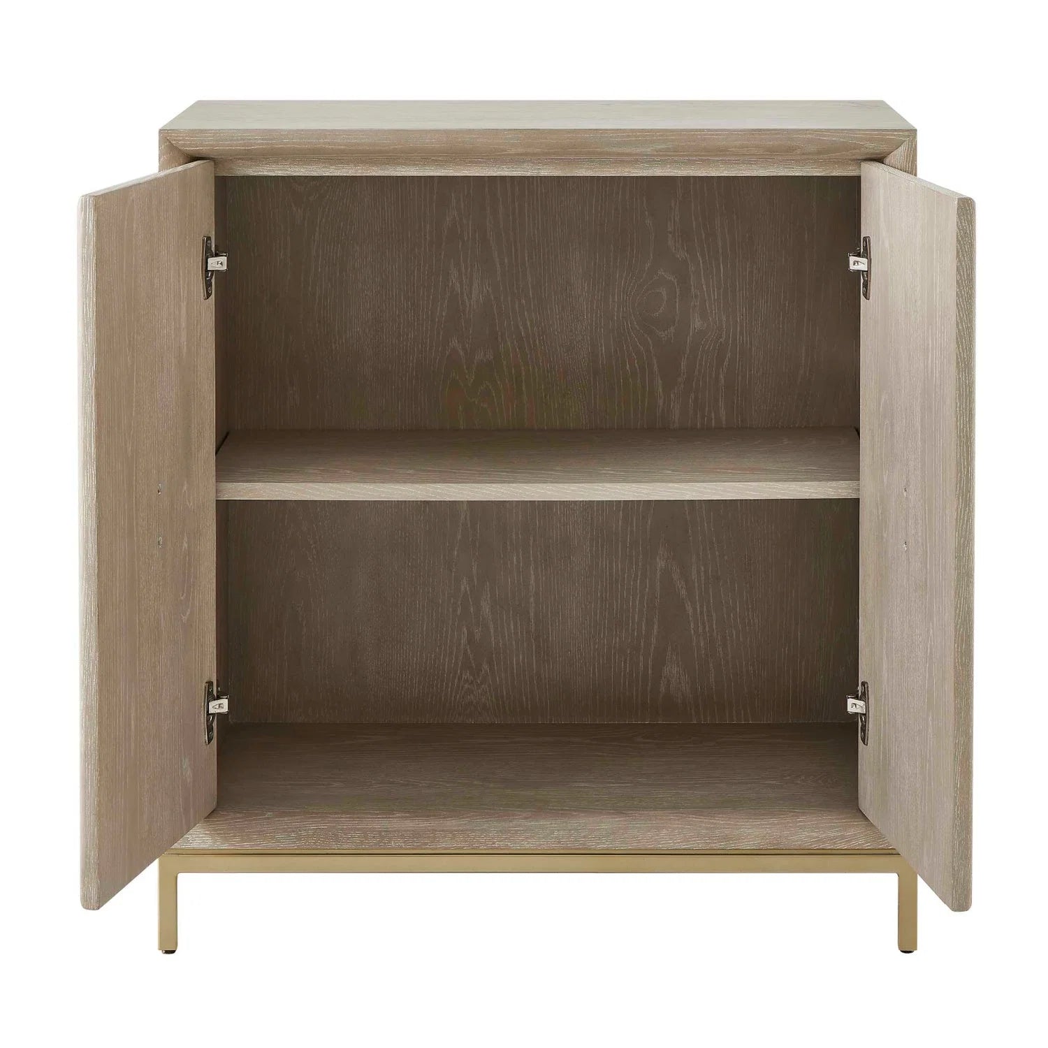 Luxury Modern Cerused Oak 2-Door Cabinet European Style for Villa