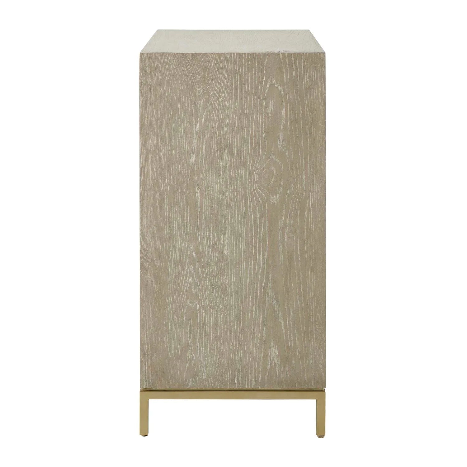 Luxury Modern Cerused Oak 2-Door Cabinet European Style for Villa