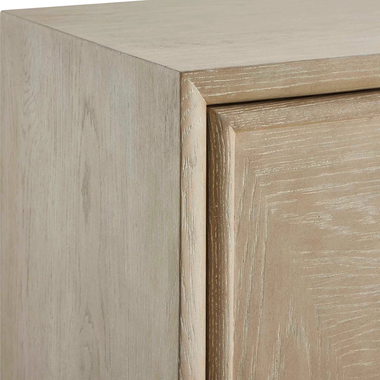 Luxury Modern Cerused Oak 2-Door Cabinet European Style for Villa