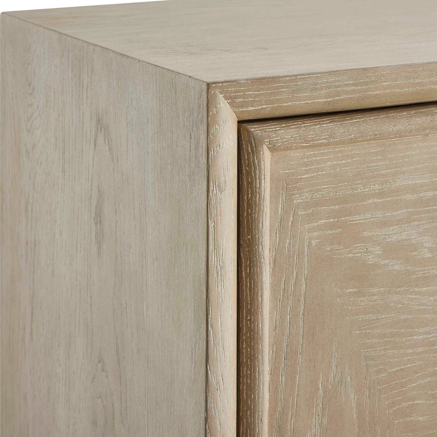 Luxury Modern Cerused Oak 2-Door Cabinet European Style for Villa