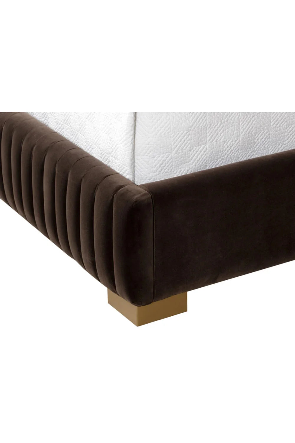 Luxury Modern Channeled Fabric King Bed European Style for Villa