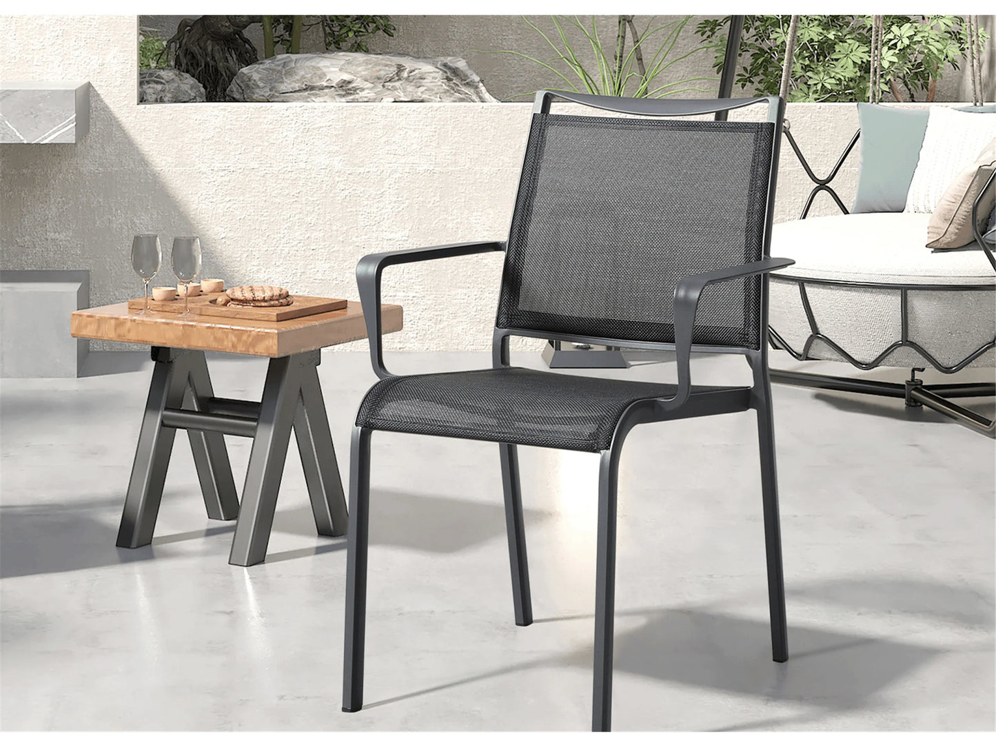 Luxury Modern Chelle Outdoor Dining Armchair European Style for Villa