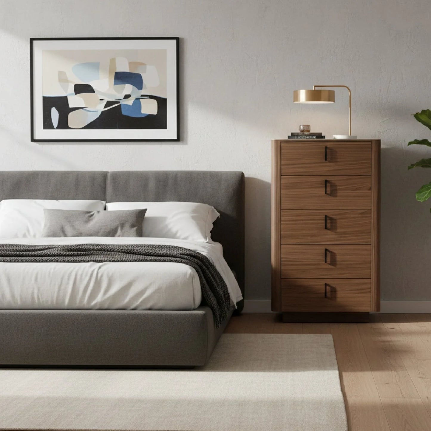 Luxury Modern Chelton 5-Drawer Chest European Style for Villa