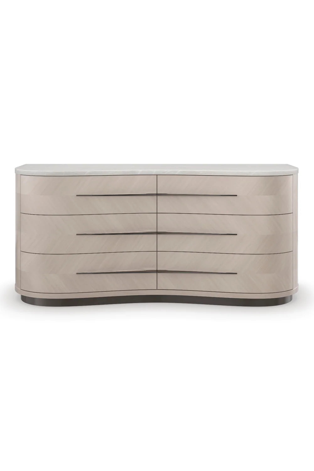 Luxury Modern Chevron 6-Drawer Dresser European Style for Villa
