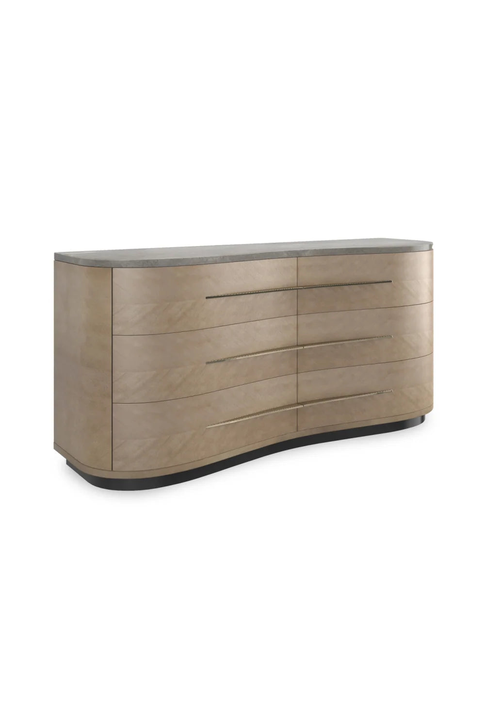 Luxury Modern Chevron 6-Drawer Dresser European Style for Villa