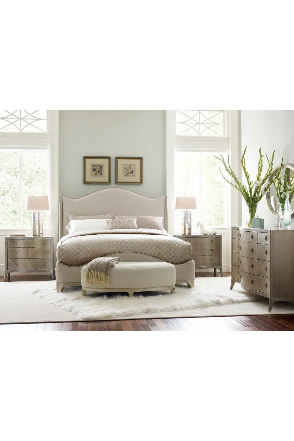 Luxury Modern Chevron Ash Dresser European Style for Villa
