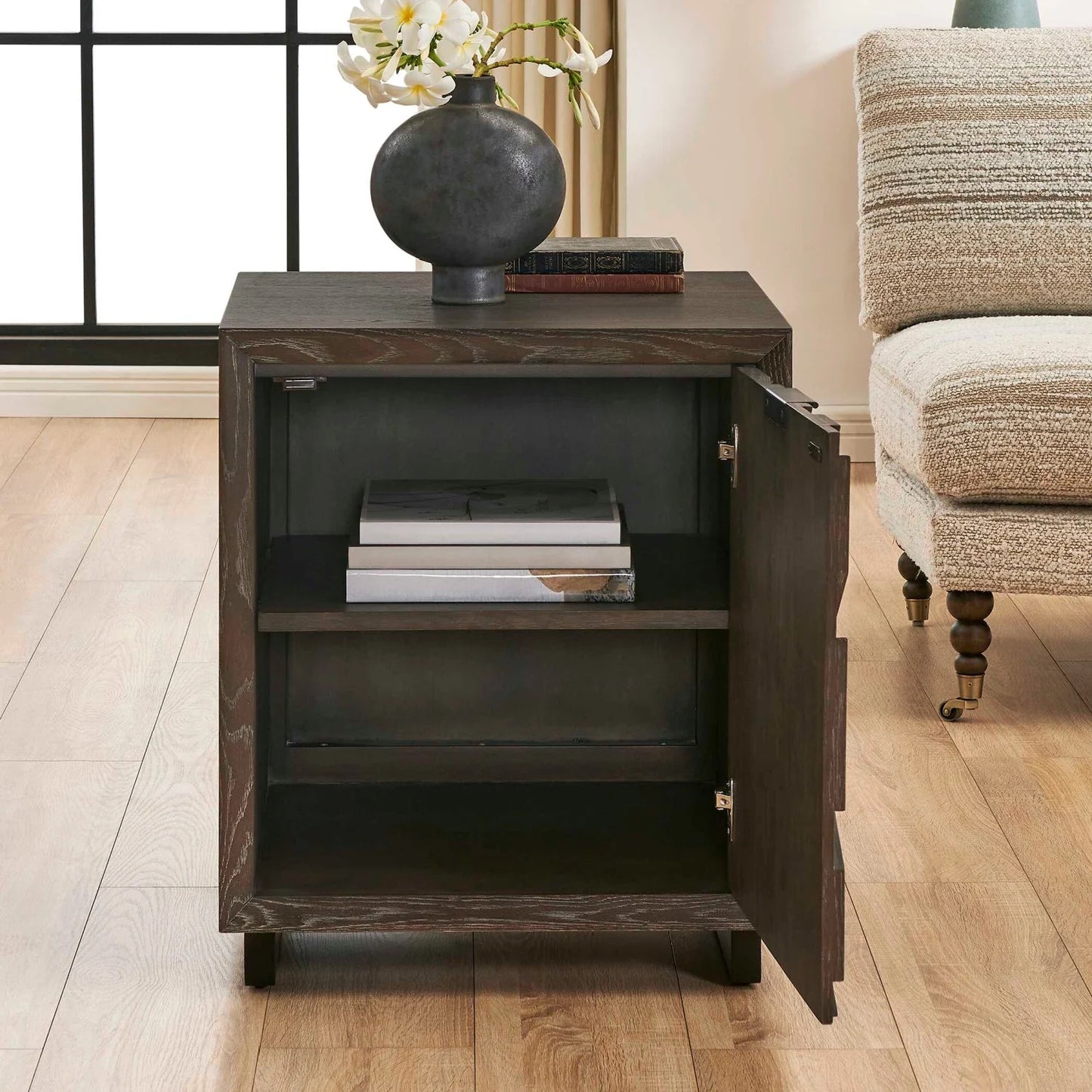 Luxury Modern Chevron Oak Cabinet European Style for Villa