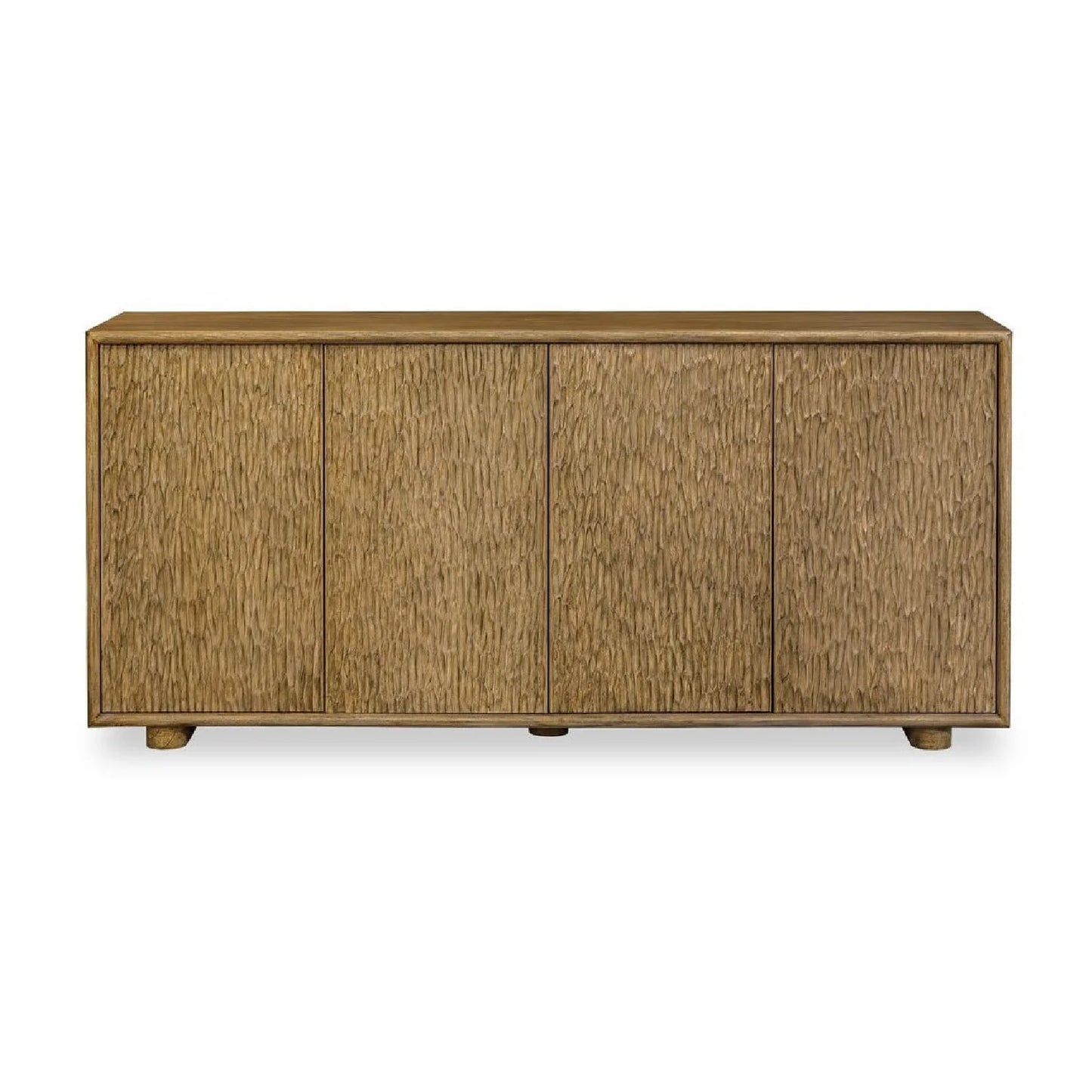 Luxury Modern Chiseled Mindi Wood 4-Door Cabinet European Style for Villa