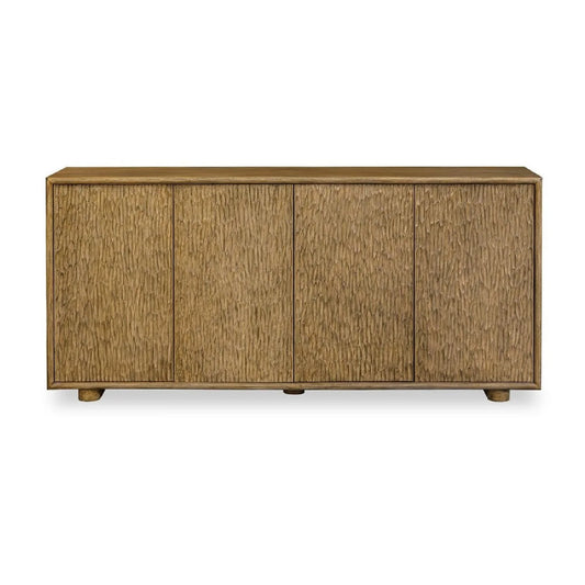 Luxury Modern Chiseled Mindi Wood 4-Door Cabinet European Style for Villa