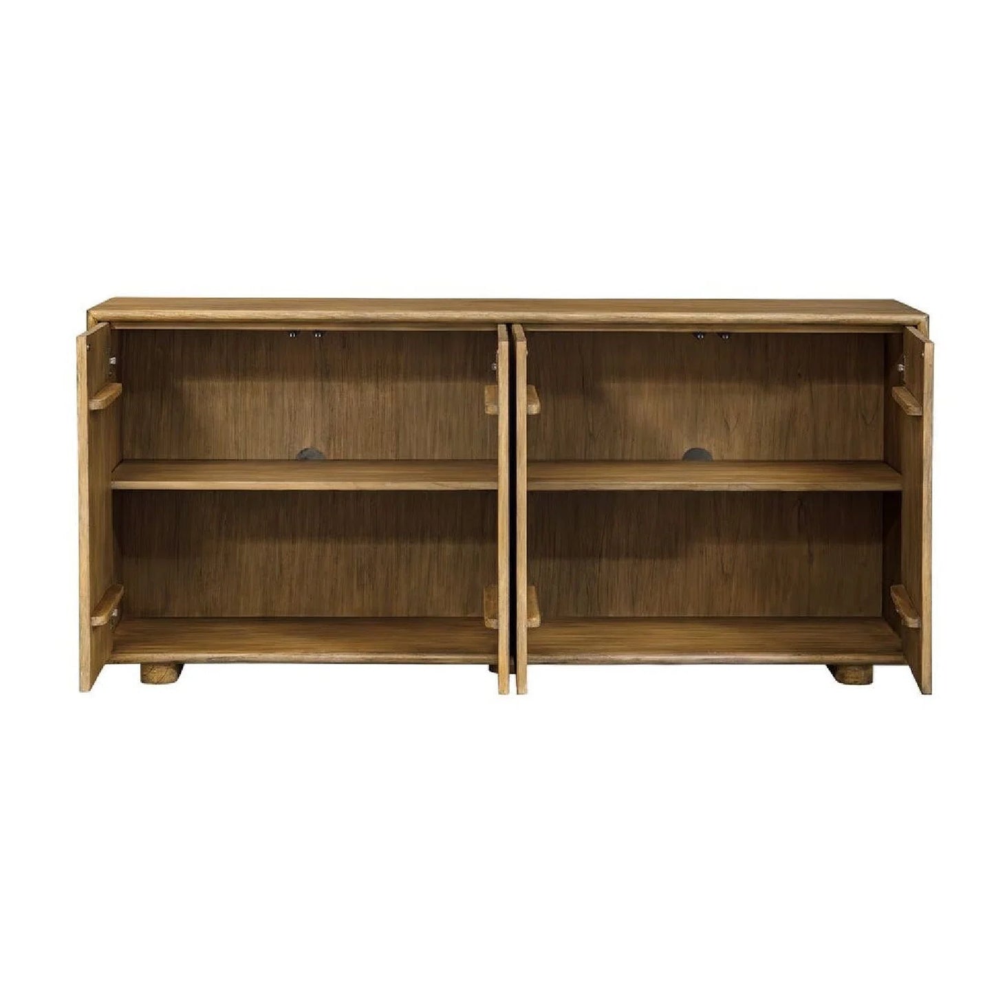 Luxury Modern Chiseled Mindi Wood 4-Door Cabinet European Style for Villa