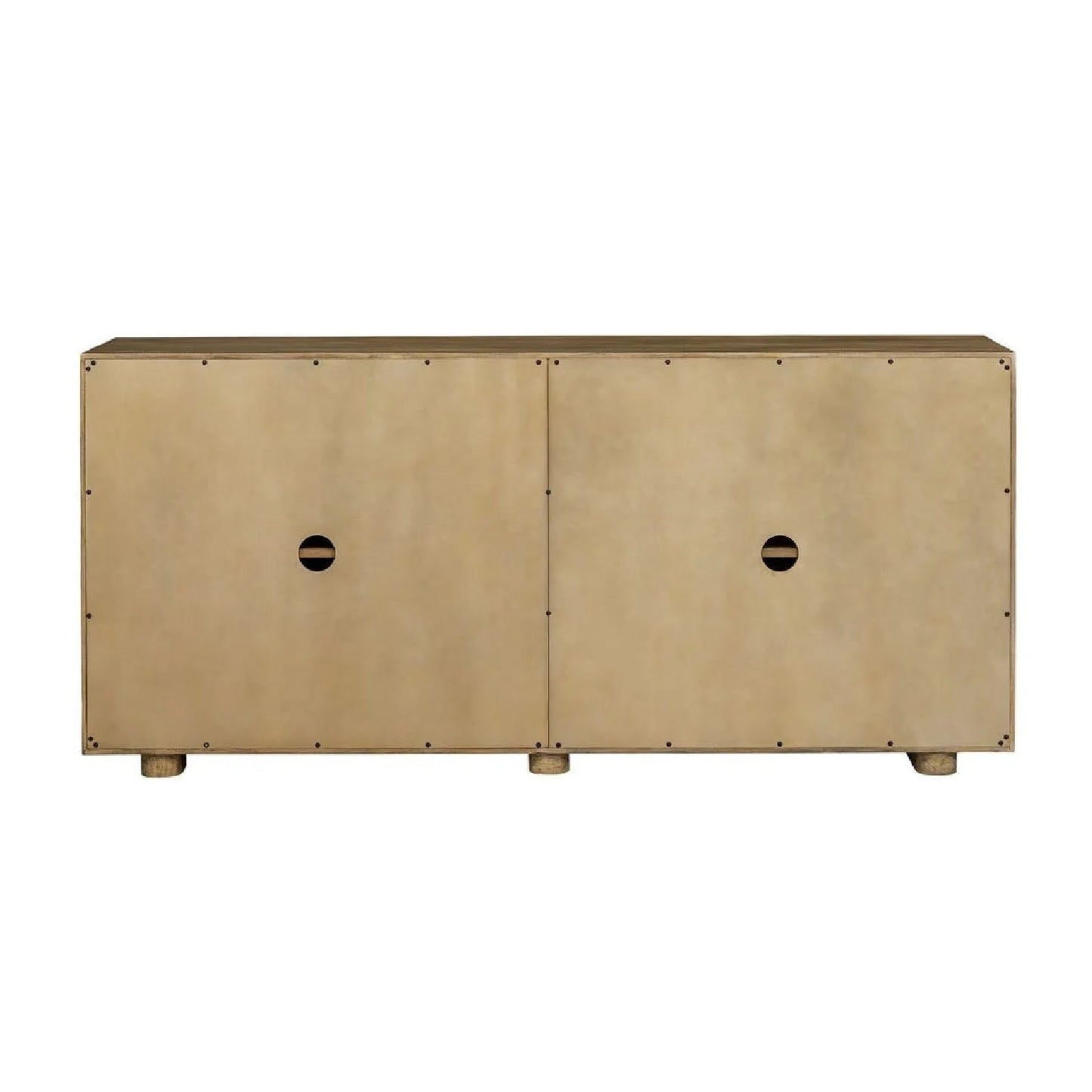Luxury Modern Chiseled Mindi Wood 4-Door Cabinet European Style for Villa