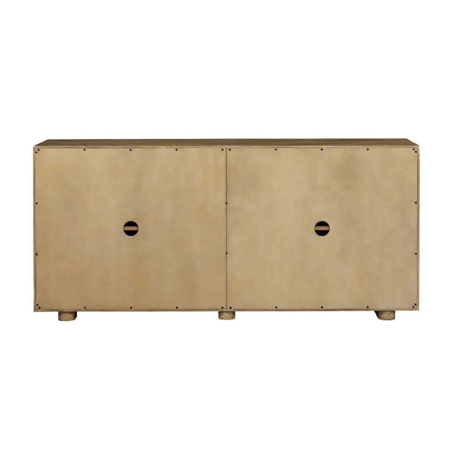 Luxury Modern Chiseled Mindi Wood 4-Door Cabinet European Style for Villa