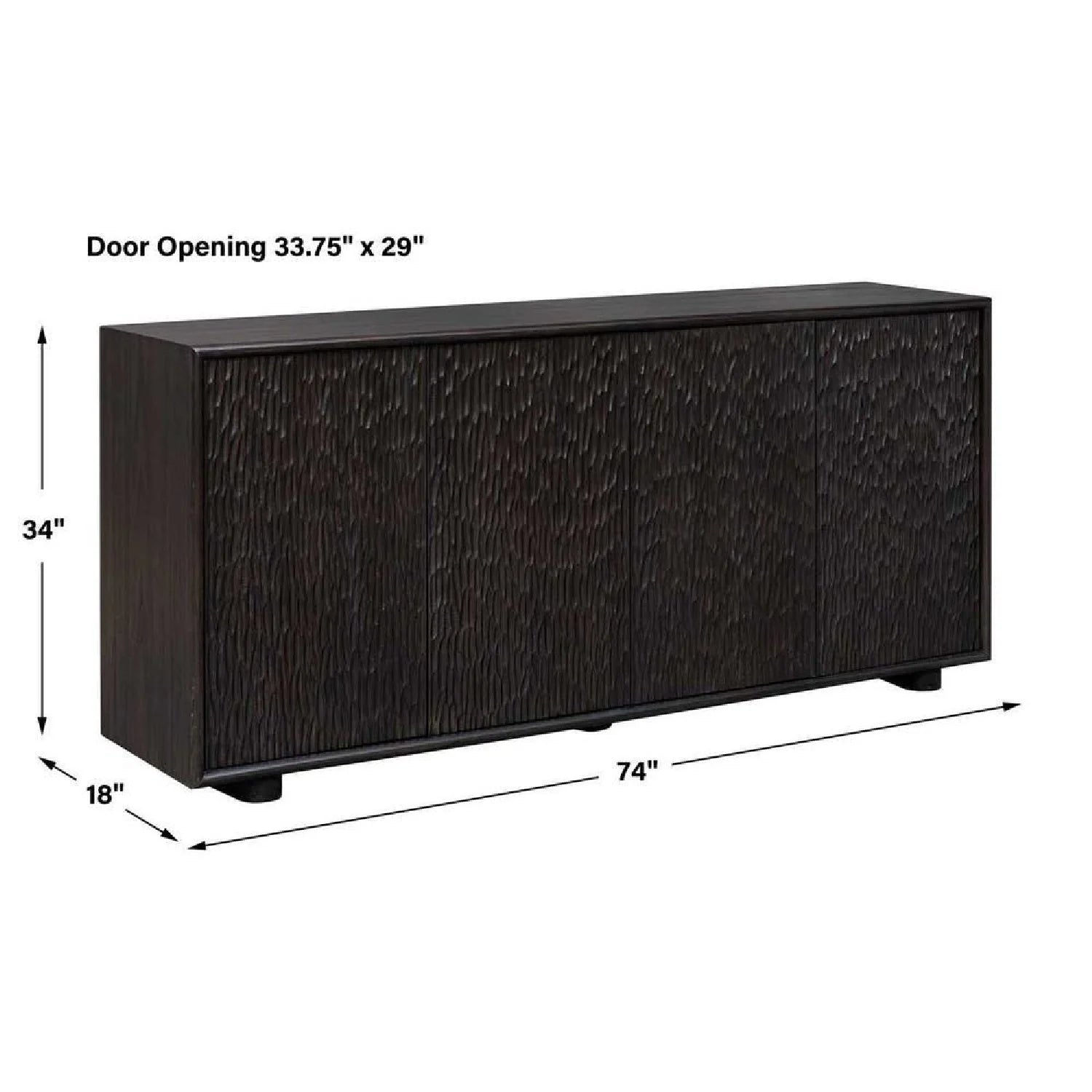 Luxury Modern Chiseled Wood 4-Door Cabinet European Style for Villa