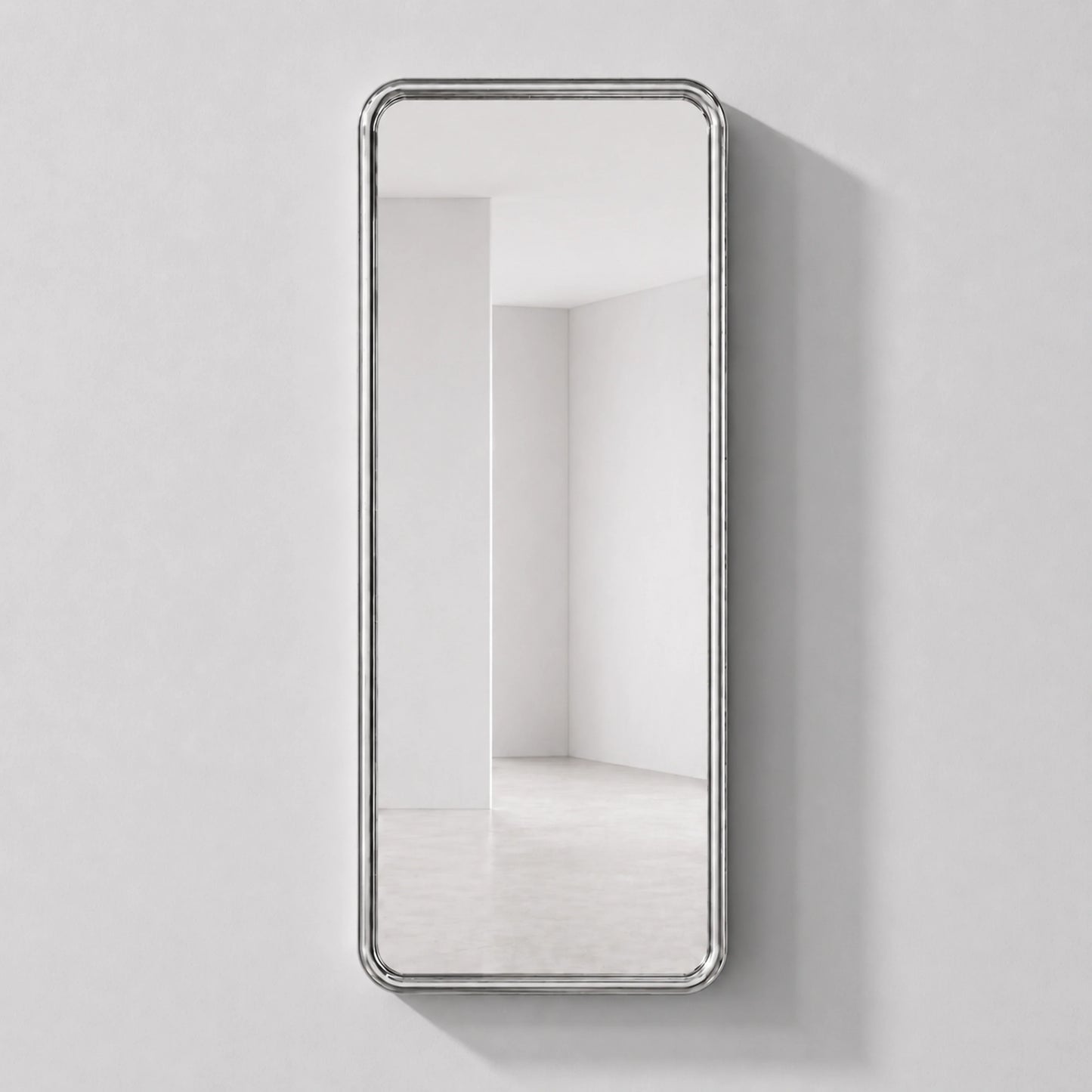 Luxury Modern Chrome Bold Rectangle Mirror European Style for Villa
