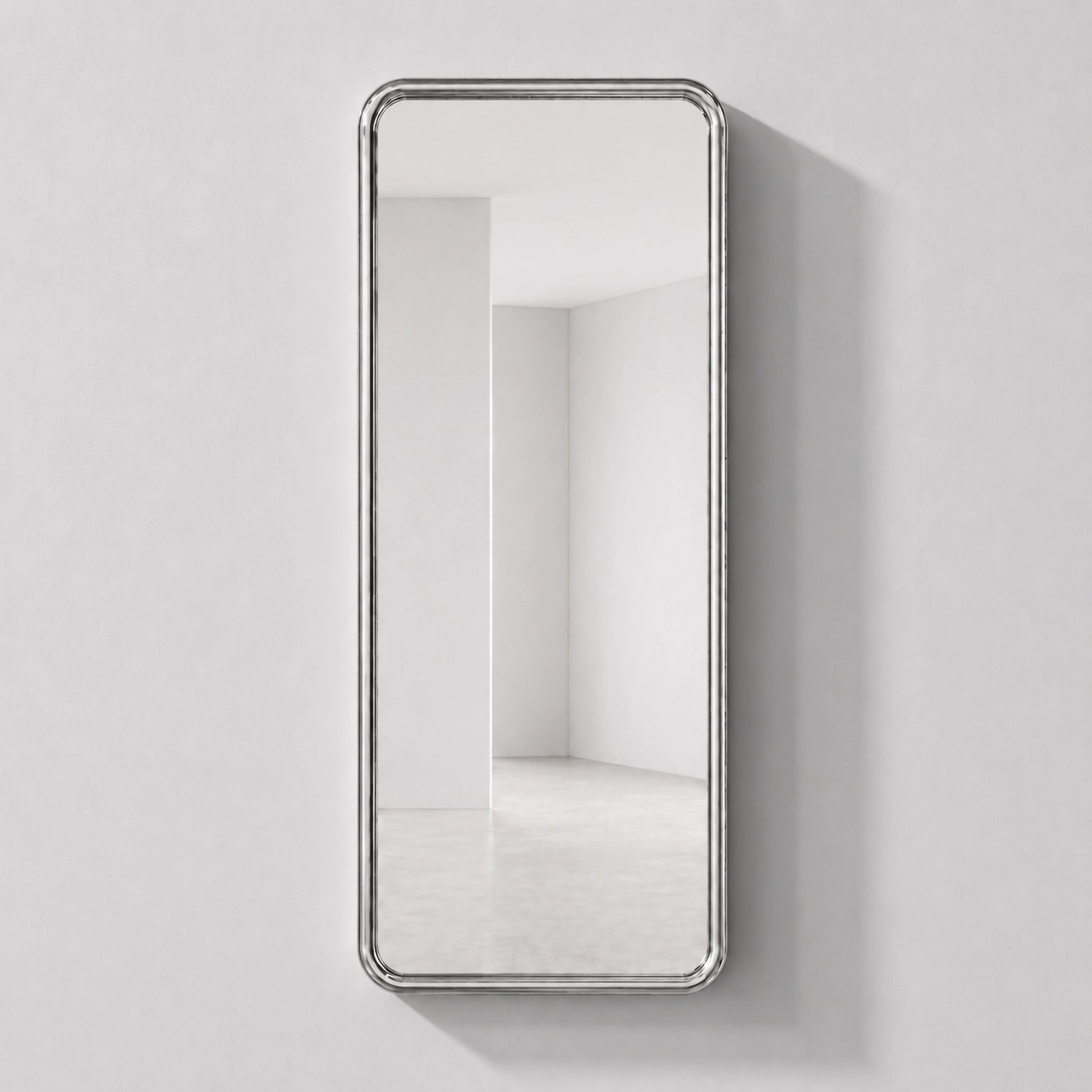 Luxury Modern Chrome Bold Rectangle Mirror European Style for Villa