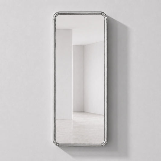 Luxury Modern Chrome Bold Rectangle Mirror European Style for Villa