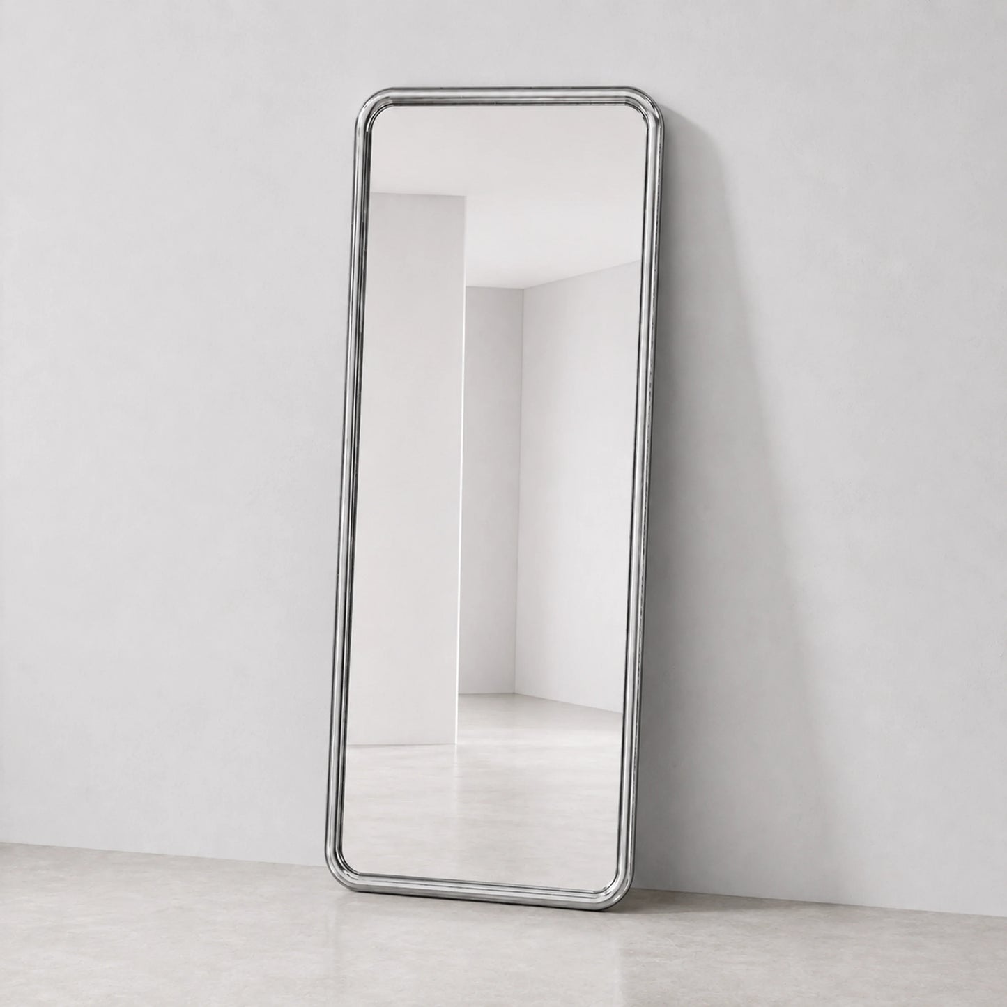 Luxury Modern Chrome Bold Rectangle Mirror European Style for Villa