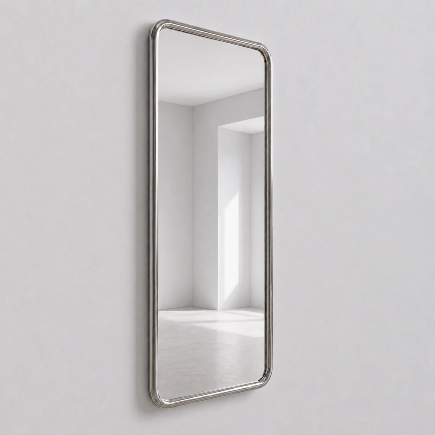 Luxury Modern Chrome Bold Rectangle Mirror European Style for Villa