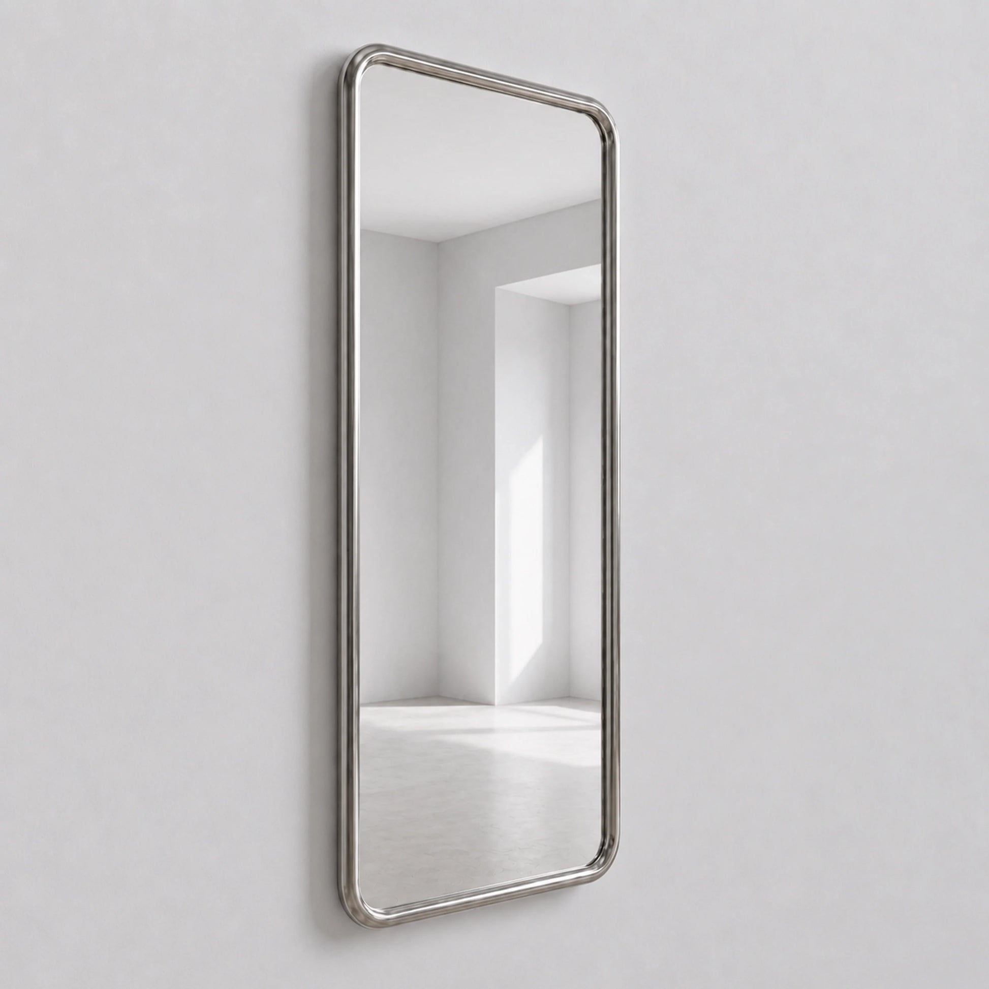 Luxury Modern Chrome Bold Rectangle Mirror European Style for Villa