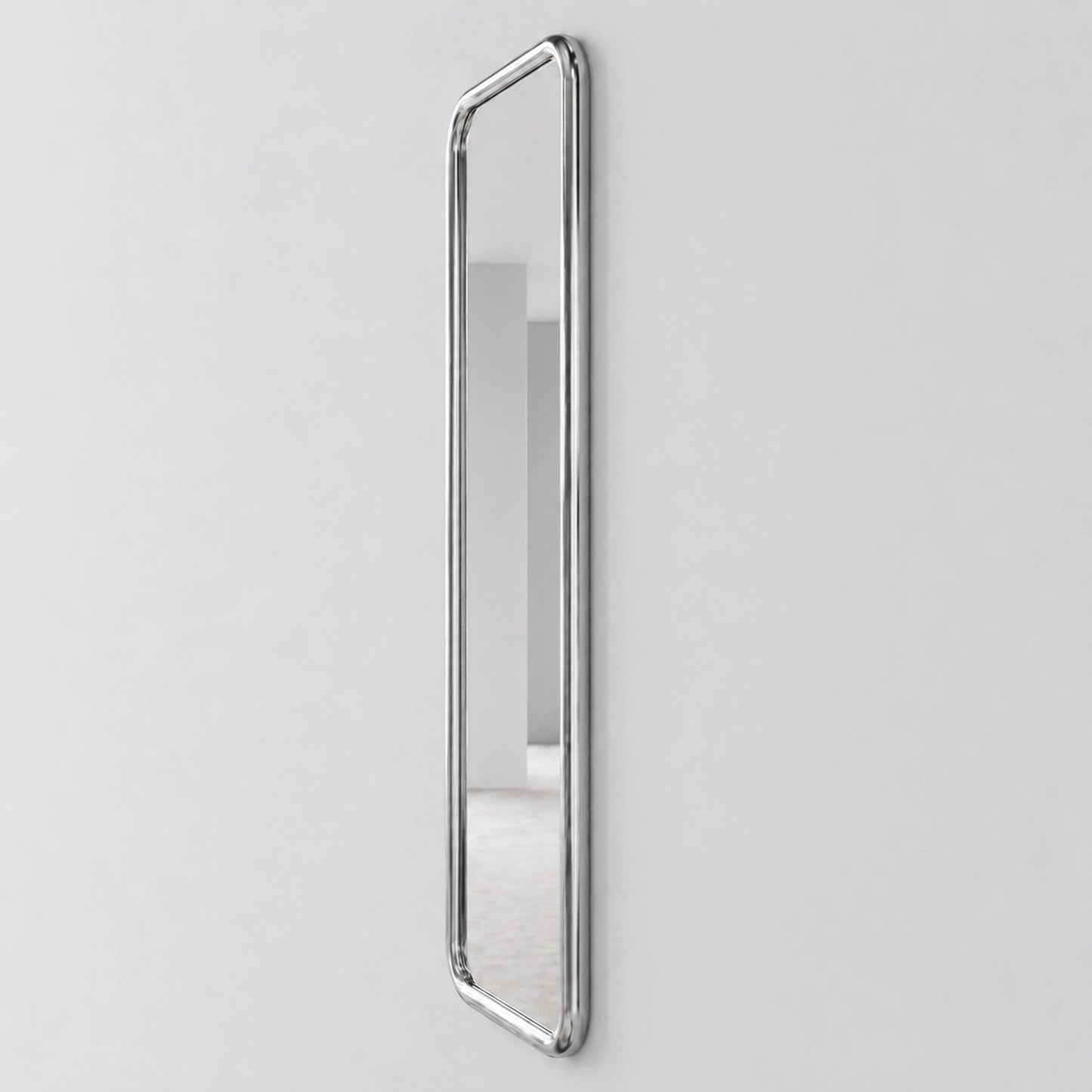 Luxury Modern Chrome Bold Rectangle Mirror European Style for Villa