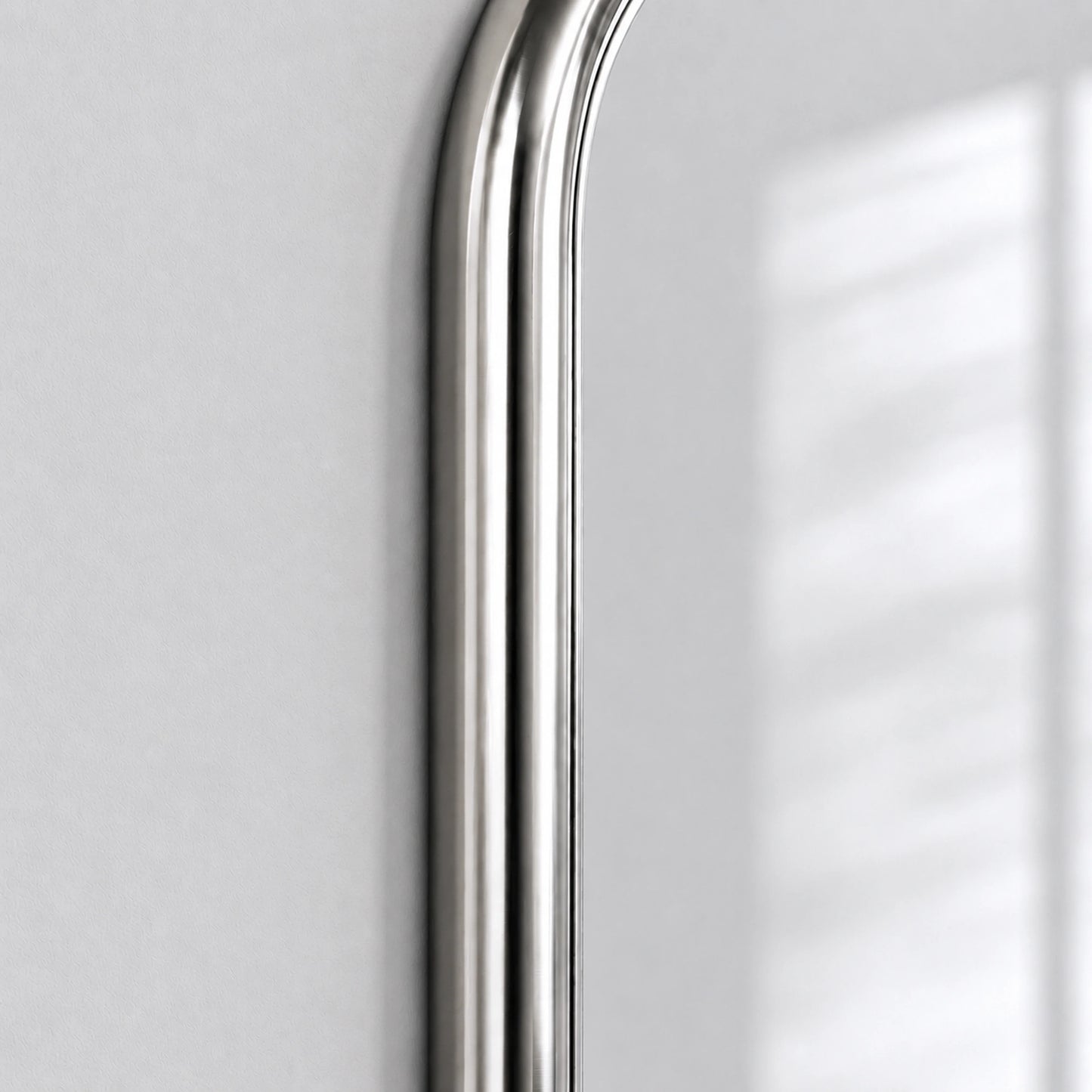 Luxury Modern Chrome Bold Rectangle Mirror European Style for Villa