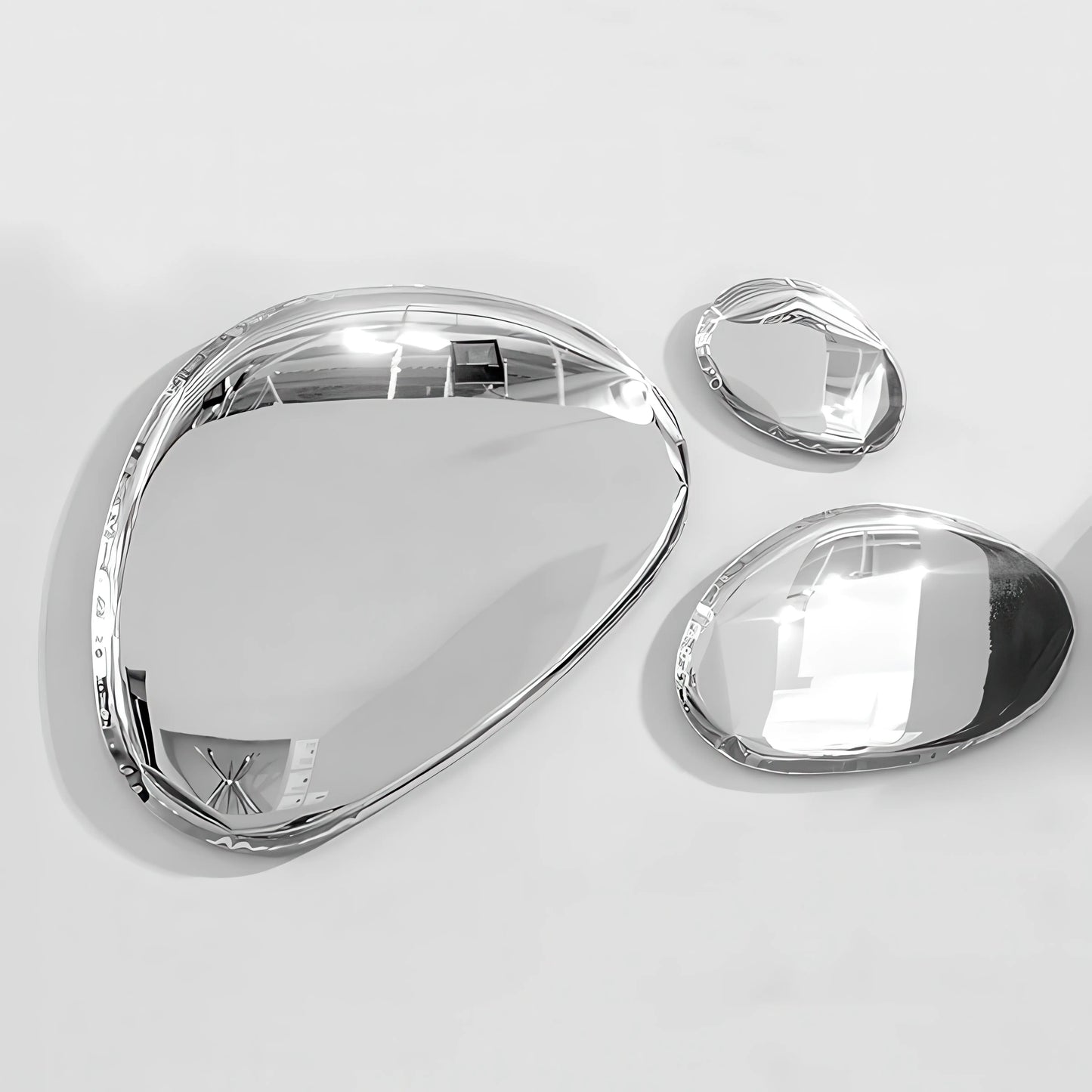 Luxury Modern Chrome Bubbles Mirror European Style for Villa