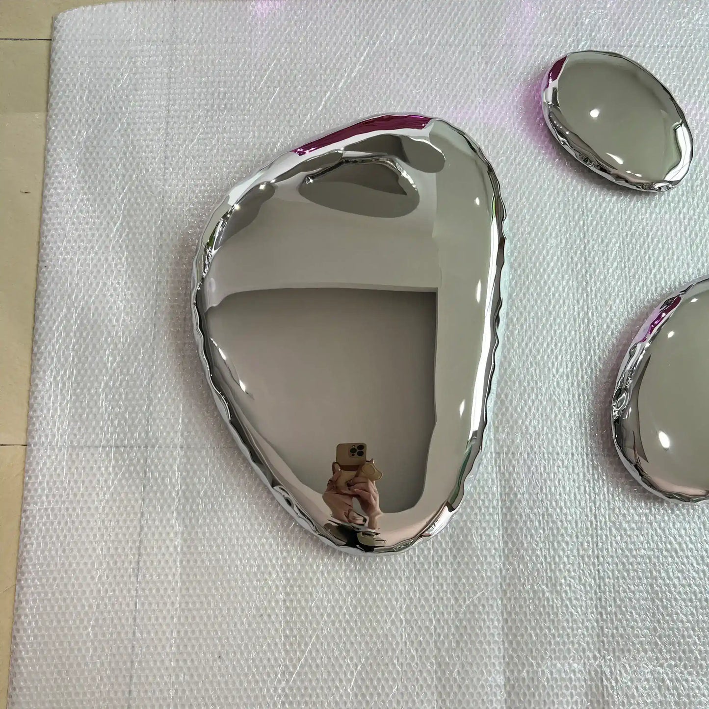 Luxury Modern Chrome Bubbles Mirror European Style for Villa