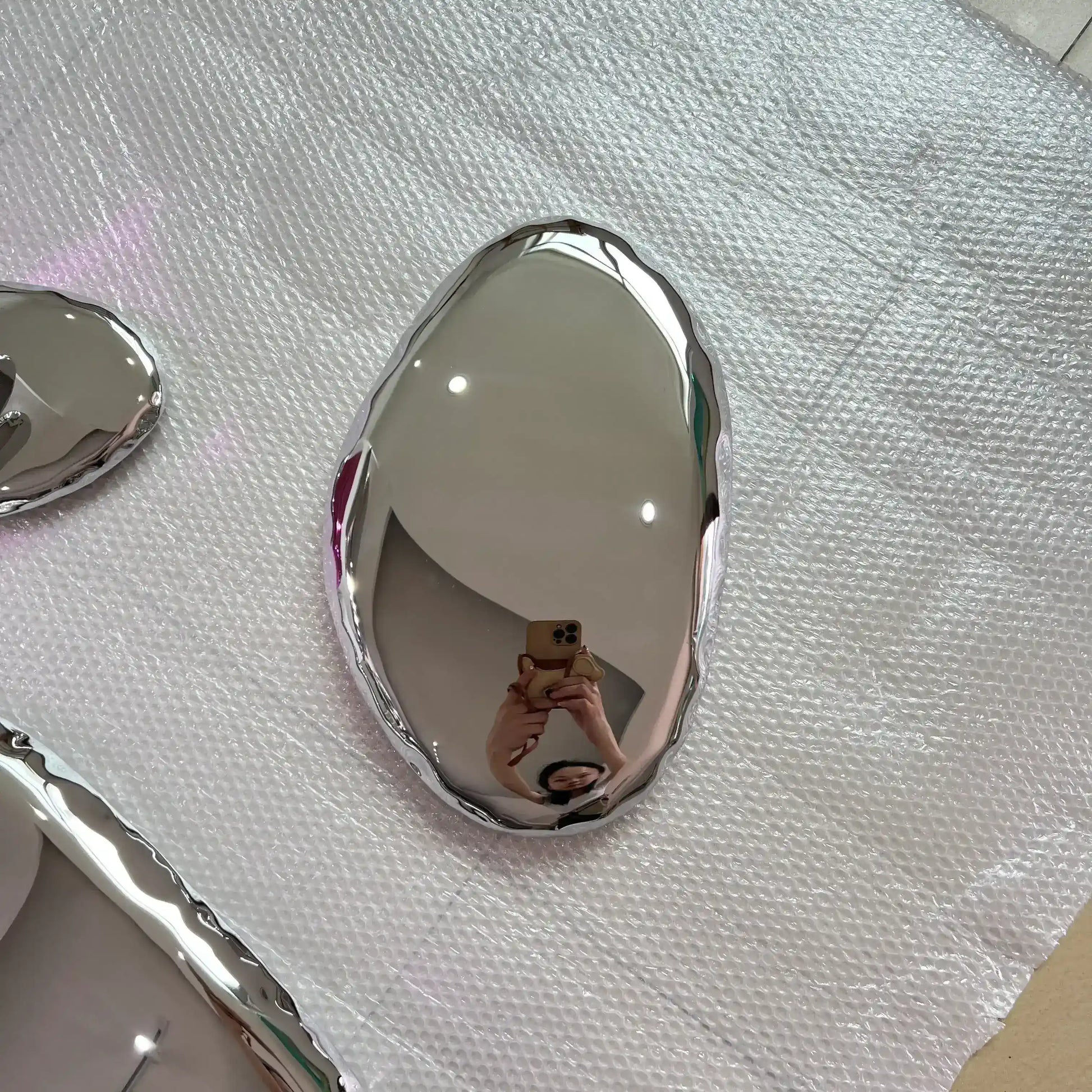 Luxury Modern Chrome Bubbles Mirror European Style for Villa
