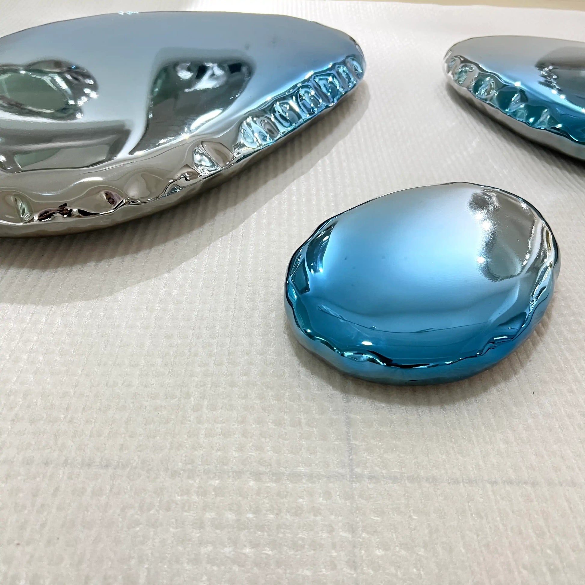 Luxury Modern Chrome Bubbles Mirror European Style for Villa