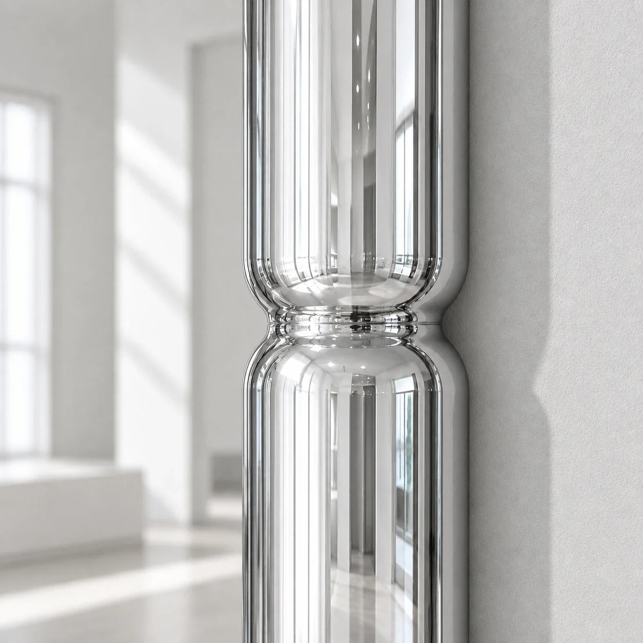Luxury Modern Chrome Capsule Mirror European Style for Villa