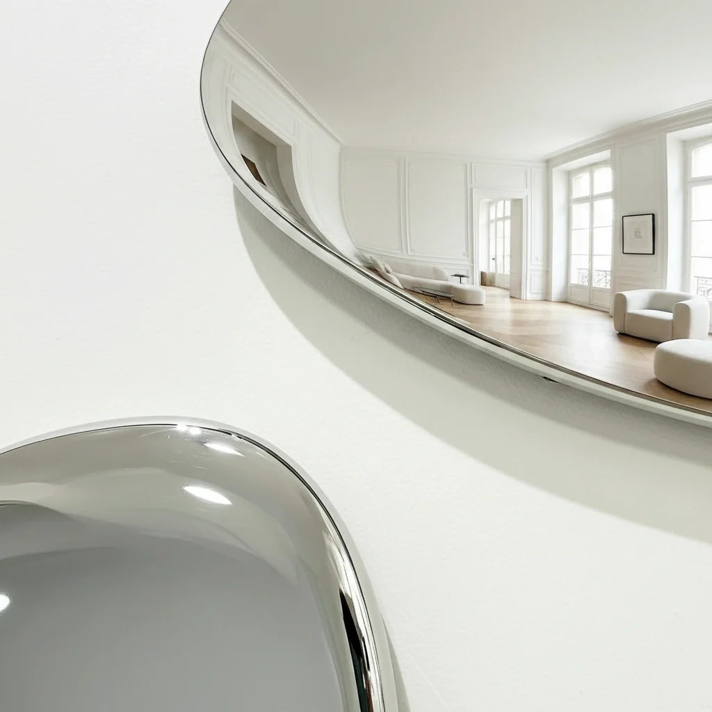 Luxury Modern Chrome Horizons Mirror European Style for Villa