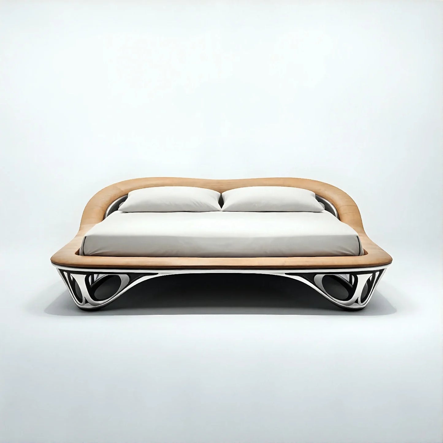 Luxury Modern Chrome Mirage Bed European Style for Villa