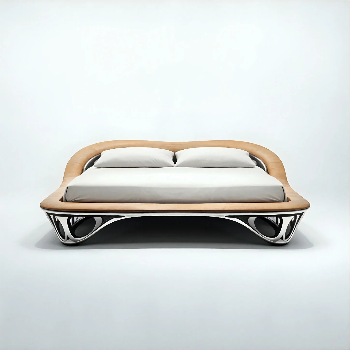 Luxury Modern Chrome Mirage Bed European Style for Villa